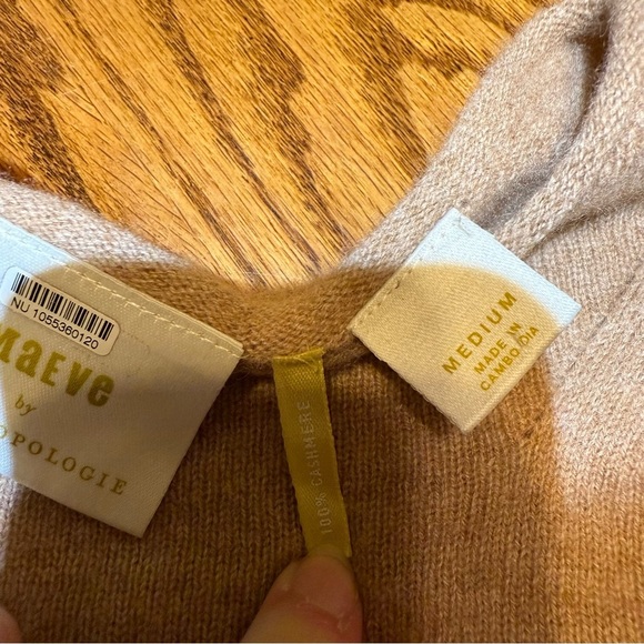 Anthropologie Maeve Cute Critter Graphic Sweater Size Medium 100% Cashmere - Picture 4 of 8